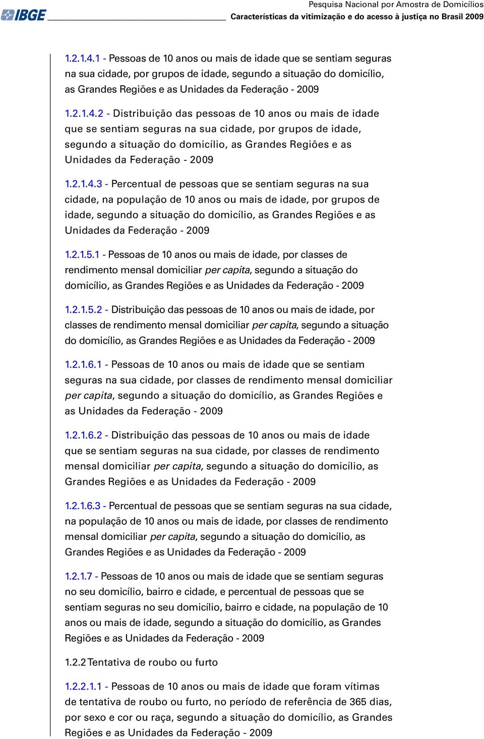 2 - Distribuição das pessoas de 10 anos ou mais de idade que se sentiam seguras na sua cidade, por grupos de idade, segundo a situação do domicílio, as Grandes Regiões e as Unidades da Federação -