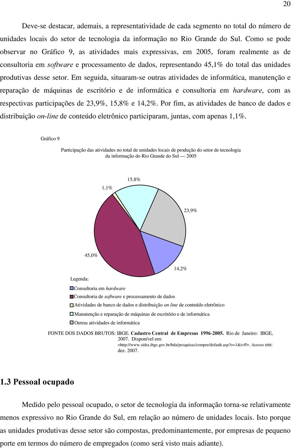 produtivas desse setor.