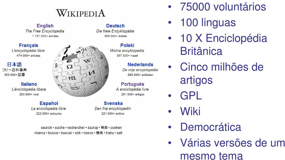 milhões de artigos GPL Wiki