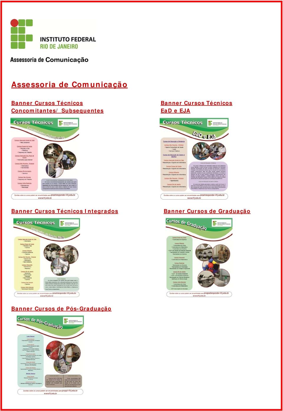 EaD e EJA Banner Cursos Técnicos Integrados Banner