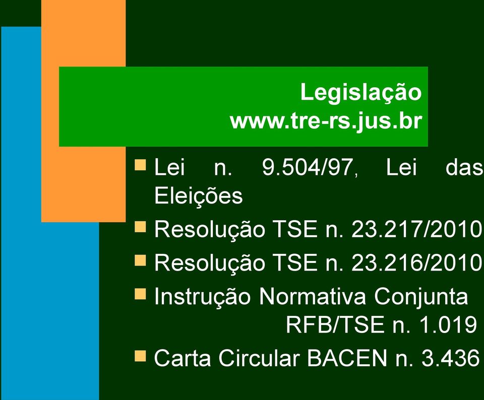 217/2010 Resolução TSE n. 23.