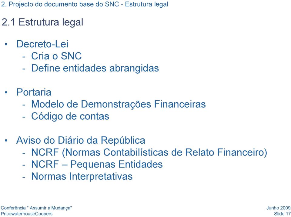 Modelo de Demonstrações Financeiras - Código de contas Aviso do Diário da República