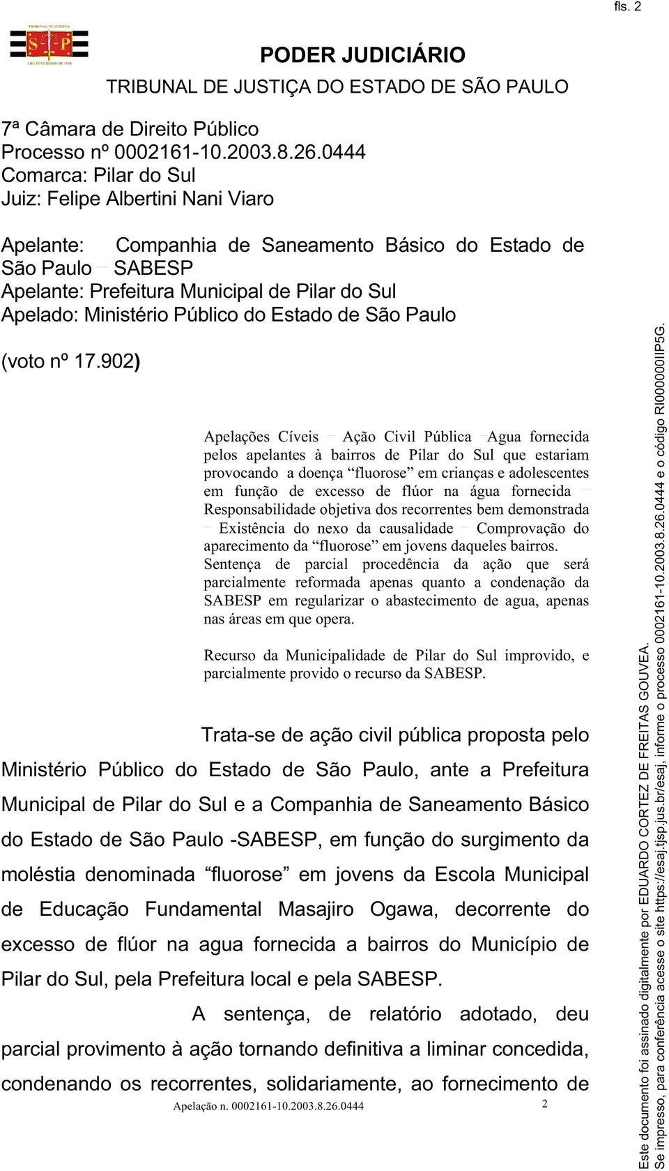 Público do Estado de São Paulo (voto nº 17.