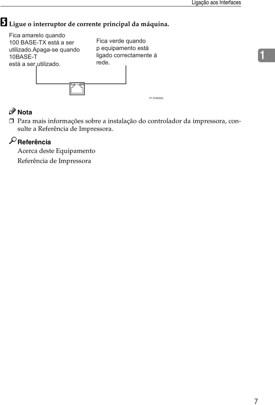 Fica verde quando p equipamento está ligado correctamente à rede.