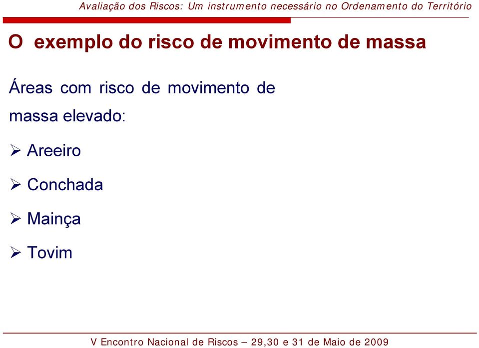 risco de movimento de massa