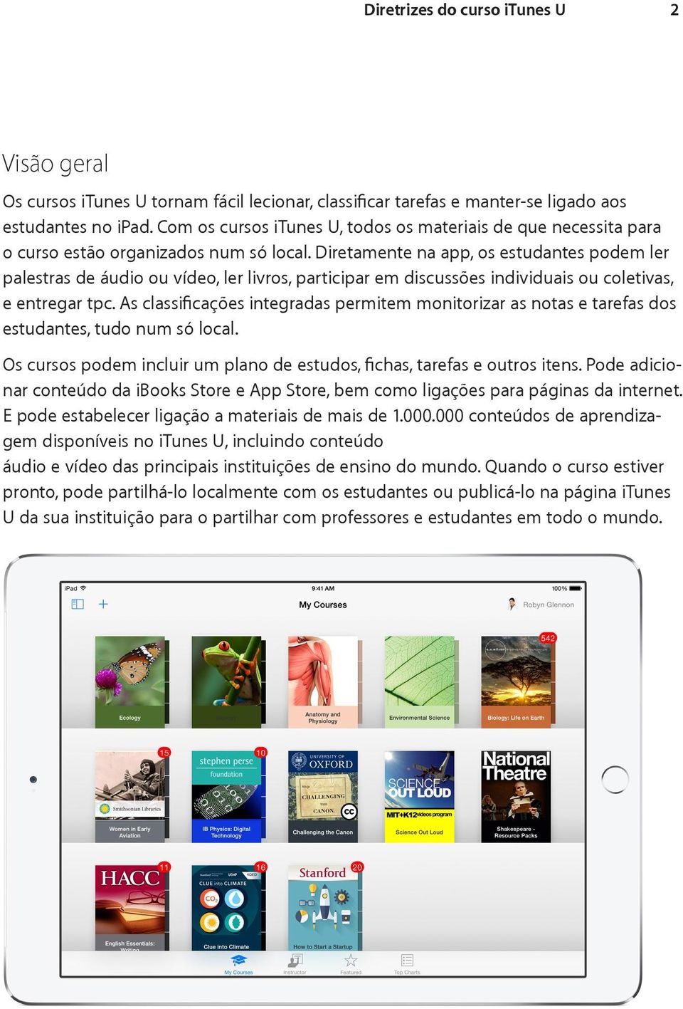 Diretamente na app, os estudantes podem ler palestras de áudio ou vídeo, ler livros, participar em discussões individuais ou coletivas, e entregar tpc.