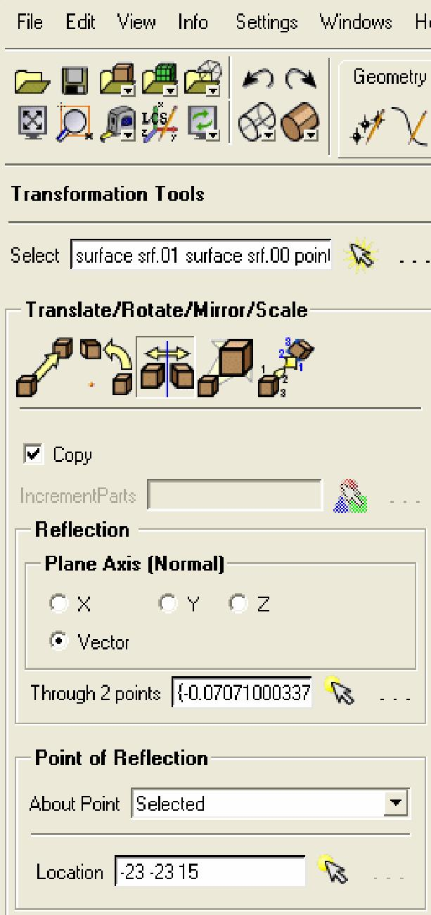 A partir do menu Transform Geometry (Figura A.