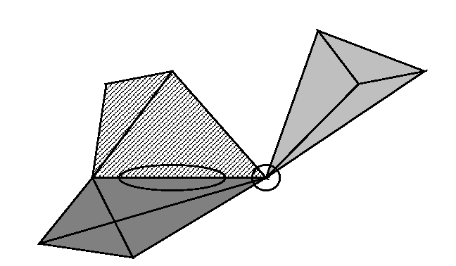 Radial-Edge Criada em 1986 por Weiler. Representa objetos non-manifold (não variedades).