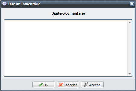 COMENTÁRIOS Figura 12 Inserindo Comentários Em ambos os casos abrirá uma tela para a digitação do