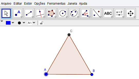 na Contemporaneidade: desafios e possibilidades Brasileira d Em seguida, deverão criar dois pontos na área de construção que serão os vértices do triângulo.