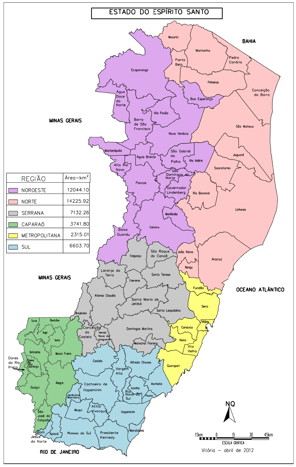 Mapa 02: Mapa de Regionalização.