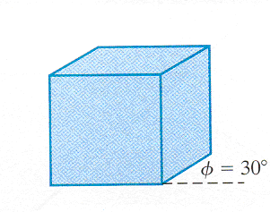 Projecção de gabinete Nesta projecção a profundidade (L 1 ) do cubo é representada com uma grandeza igual a metade da