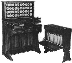 Geração zero (século XVII) Máquina de Hollerith (1886) A máquina Tabuladora era composta das seguintes unidades Unidade de controle: dirigiria a seqüência das operações de toda a máquina através de