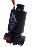 Solenoides 15.101.000024 Solenoide Baccara G75-2W N/C 24VAC com base plastica Solenoide BACCARA G75, base plástica, 1/8", 3 vias, 24 VAC, NC, 1.