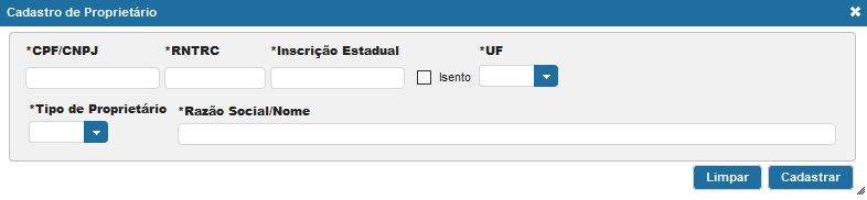 Preencha os campos obrigatórios: Cpf/ Cnpj: Número do documento.