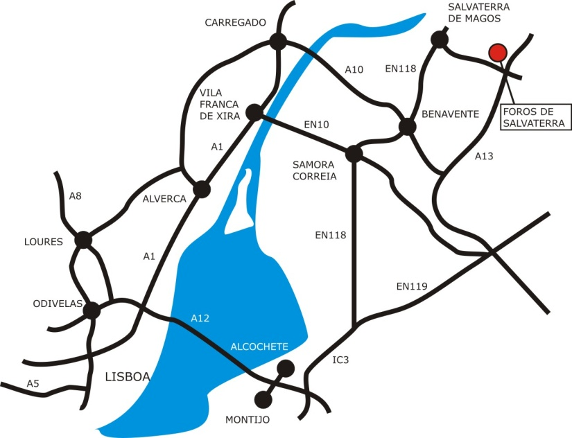 Moradia Leziria Urbanização Villas de Magos Localização A cerca de 30 minutos de Lisboa (perto da A13 e A10), encontra a Urbanização Villas de Magos em plena planície ribatejana.