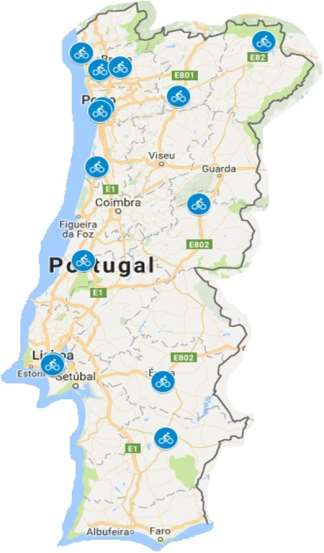 3. Aprovadas 15 candidaturas no âmbito do Aviso Projeto U-Bike Portugal Operações aprovadas/beneficiários I.P. BEJA I.P. BRAGANÇA I.P. LEIRIA I.