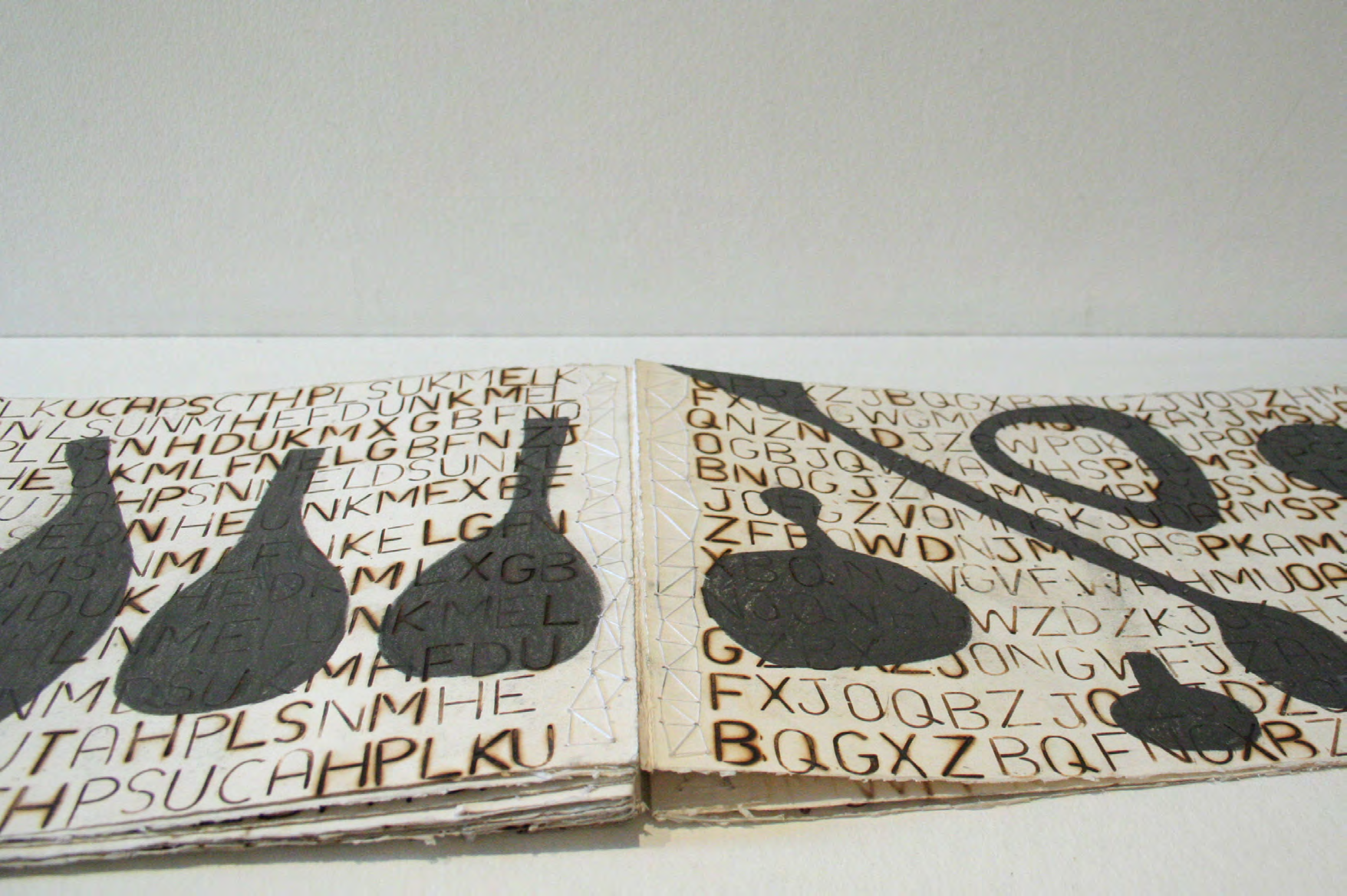 Caderno de escrita, 2006 -- pyrography,