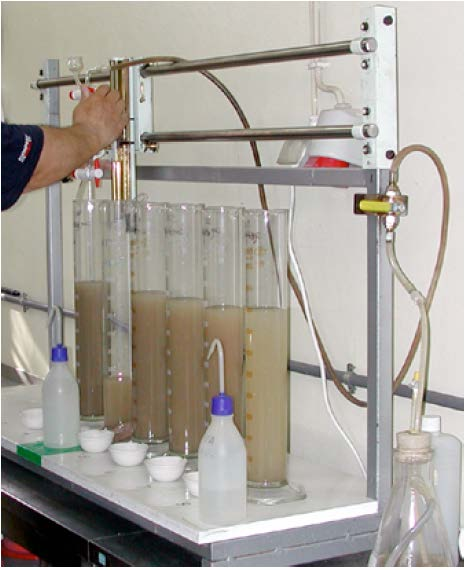Métodos gravimétricos Pipetagem Retirada de uma amostra d água (~20 ml) de uma profundidade fixa e em intervalos de tempo pré-determinados.