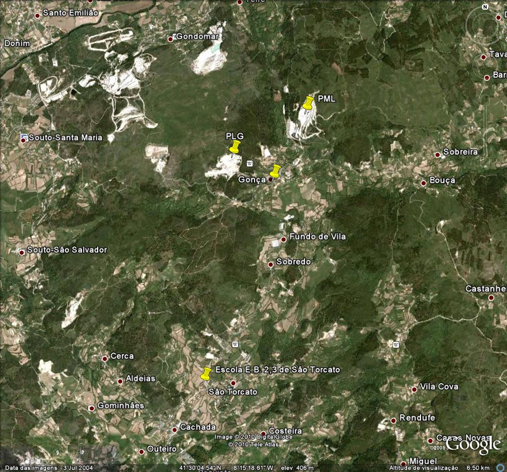 GRUPAMENTO DE ESCOLAS C. LOCALIZAÇÃO As duas pedreiras de Gonça ficam situadas na freguesia de Gonça, concelho de Guimarães e distrito de Braga. Ambas as pedreiras estão activas.
