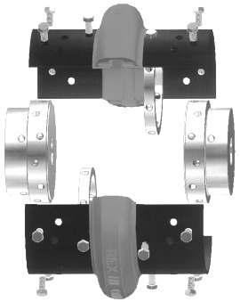 Rex Omega Tipo Standard O acoplamento Omega Standard está projetado para aplicações onde a distância entre os eixos dos equipamentos acoplados é relativamente pequena.