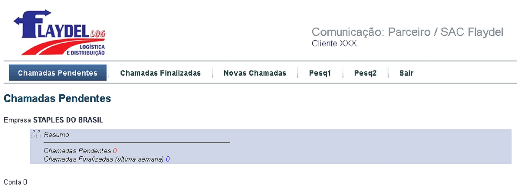 SAC Flaydel 4 2. Entrando no Sistema SAC Flaydel ab12345 Para entrar no sistema digite o Login (fornecido pela Flaydel) e a senha padrão.