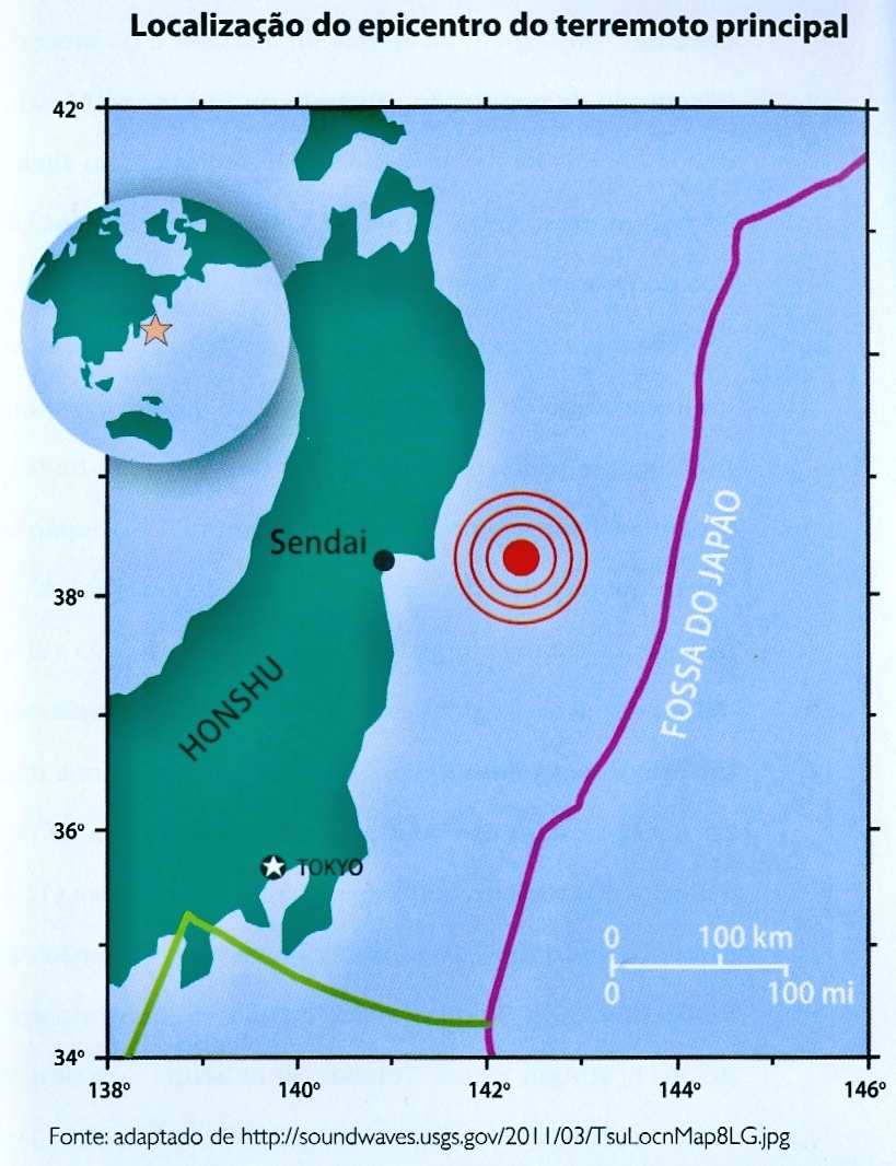 5 - Tsunami Japão, 11 de março de 2011 Os tsunami são grandes movimentações de água do oceano causadas por terremotos no fundo oceânico.
