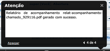 Exemplo: Relatório impresso com o Tipo de