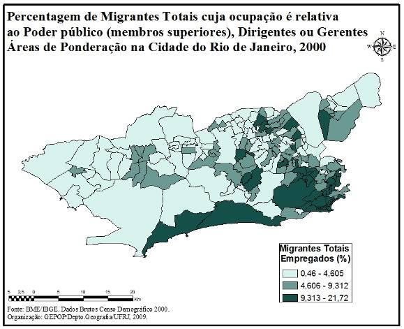 ao pólo industrial na Zona Oeste e, talvez por essas características, encontre-se empregada majoritariamente na Zona Norte.