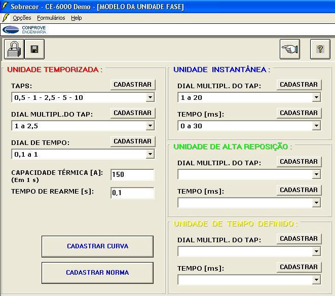 OBSERVAÇÃO: No banco de dados do software há aproximadamente 1000 (mil) modelos comerciais de relés cadastrados.