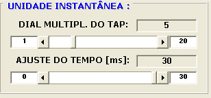 17. Observe no Painel do Relé INI, para qual TAP ele está ajustado (parafuso Is = 1) e selecione a opção correspondente em Unidade Temporizada TAPs.