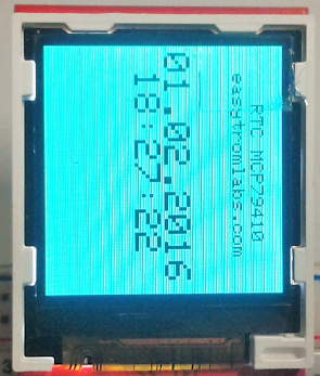 Imagem do display funcionamento em O display utilizado neste Lab, como já mencionado anteriormente, é controlado pelo driver ILI9163C.