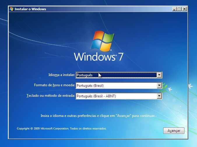 34 4.4 Instalação Windows 7 Não temos alteração de processo na instalação do