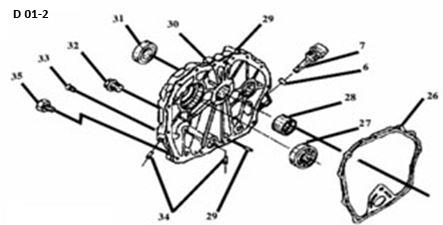 MOTOR DIESEL BANDAI - DE296 / DE296E - 7HP 01 - CILINDRO POSIÇÃO CÓDIGO DESCRIÇÃO 1 DE2960101 PARAFUSO DO DRENO 2 DE2960102 ARRUELA 3 DE2960103 RETENTOR 4 DE2960104 BLOCO DO CILINDRO 5 DE2960105