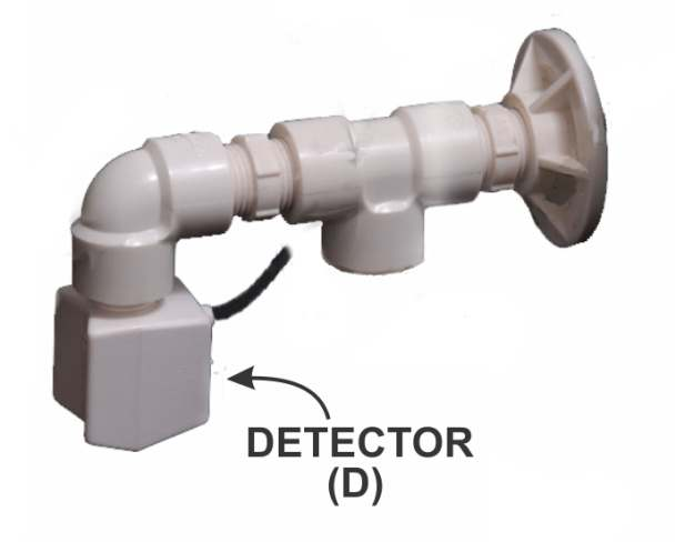 Montagem alternativa do Detector de água PS Esta montagem só deve ser testada no caso de a água de entrada no reservatório passar