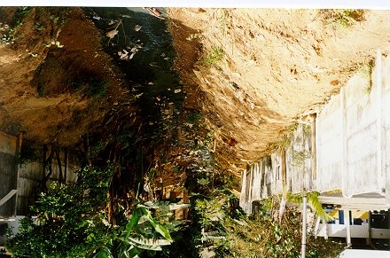 FOTO 11: Vista parcial do ribeirão Feijão Cru, no trecho à montante da travessia com BR.