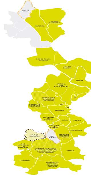 TERRITÓRIO DE INTERVENÇÃO Santa Maria da Feira Milheirós de Poiares; Romariz; União de Freguesias de Caldas de S.