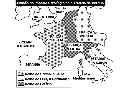 b) a fragmentação do poder político central. c) o aumento da influência política e financeira da Igreja Católica. d) a constituição das relações de escravidão.