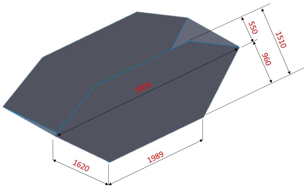 Otimização e Análise Estrutural por Elementos Finitos de uma Caçamba de Entulhos Com o auxílio do software SOLIDWORKS 2011, criou-se um modelo contendo as superfícies internas da caçamba, afim de