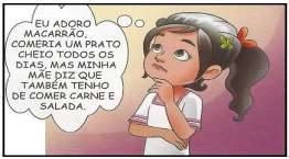 a) A opinião da mãe da menina está correta? Justifique sua resposta. b) Observe as refeições.