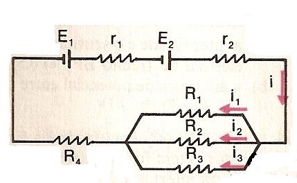 A, um medidor de tensão V e fios de ligação. O medidor de corrente indica 8,0 A e o de tensão 2,0 V.