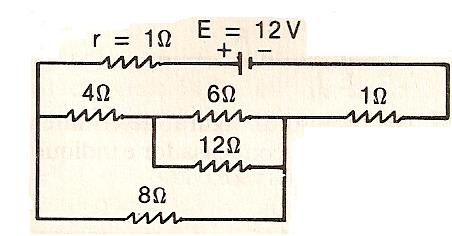 237 16. ual é a intensidade da corrente na bateria do circuito abaixo.