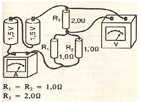 Dado o circuito elétrico esquematizado na figura, obtenha: a) 3 A b) 1 A c) 2 A d) 4 A e) 5 A a) a carga no capacitor, enquanto a