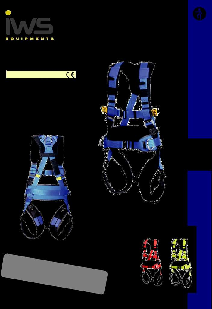 P-22Pro EN 361 EN 358 Ref.: AB 122 01 Arnês com frente, de fixação dorsal. Regulamento separado para as pernas e ombros.