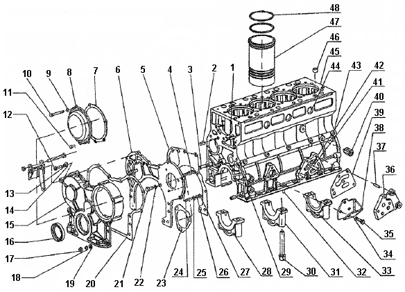 MOTORMOTOR / T 1 BLOCO DO MOTOR 1 7042.001.001.00.2 4 Prisioneiro M8X70 X X 2 7042.001.002.00.0 2 Pino Guia Ø12X25 X X 3 7042.001.003.00.8 5 Prisioneiro M10X45 X X 4 7042.001.004.00.6 1 Jato X X 5 7043.