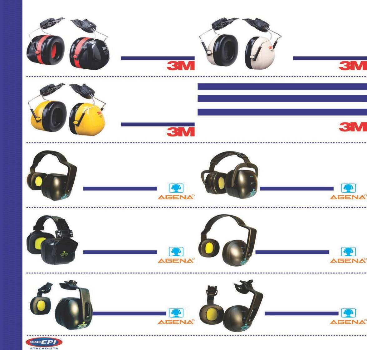 H10P3E - 24 db (Nsf) Haste acoplável no capacete, ideal para situações onde seja necessária a proteção auditiva e a cabeça. Fácil higienização. Compatível com outros EPIs.