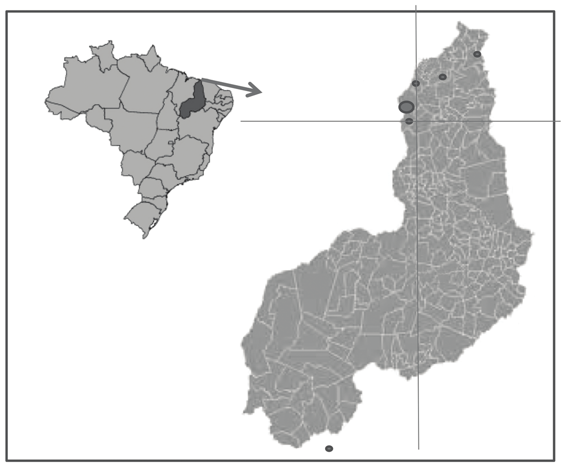 Zooplankton from Parnaíba basin, Piauí Figure 1. Location of the five municipalities from Piauí, Northeastern Brazil, where the zooplankton of some environments of the Parnaíba basin were studied. 3.