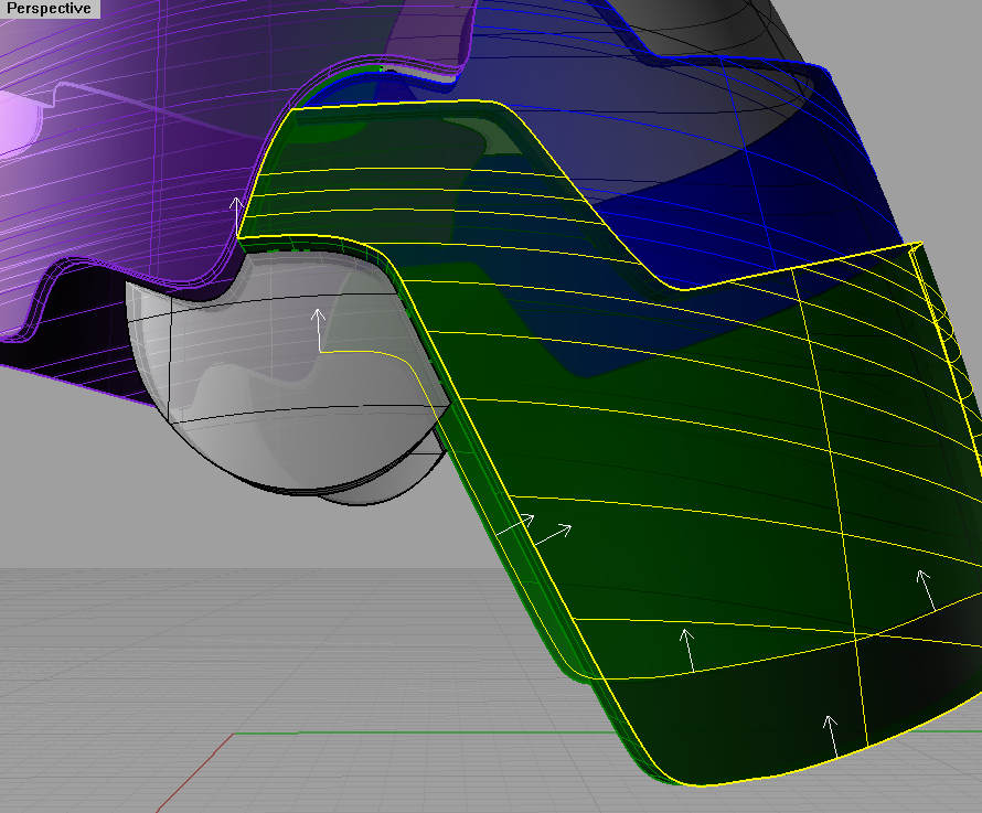 15. Use o comando Offset Curve onsurface na linha da