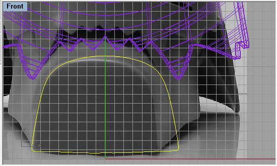 com a ferramentacontrol Point Curve.