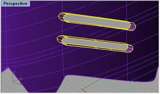 use o comando extrude curve